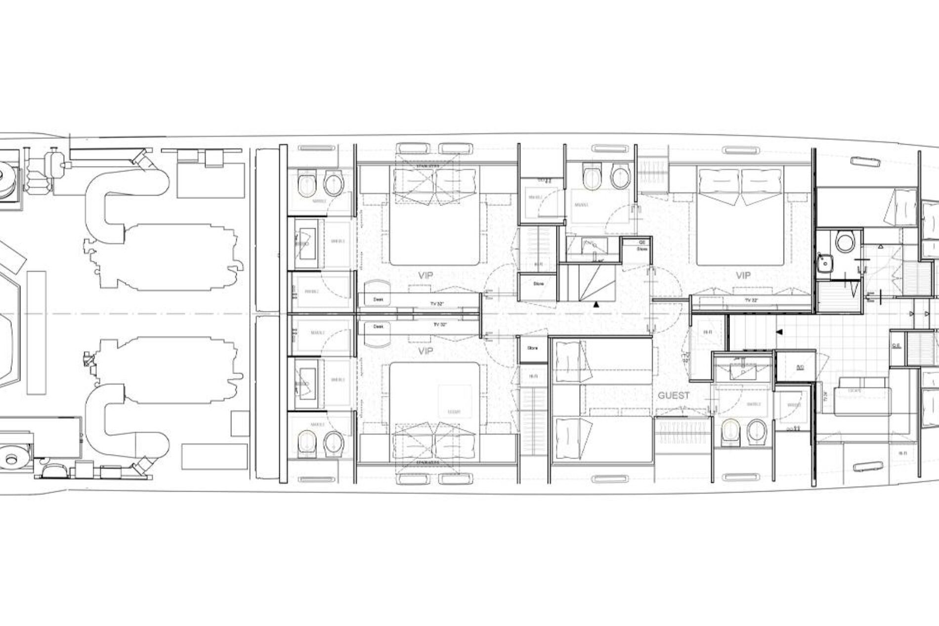 Sanlorenzo SL106A Pregled Dizajn Donja paluba