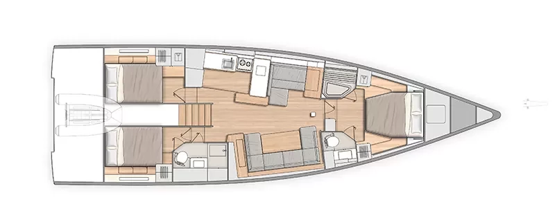 Beneteau Oceanis Yacht 54 vitorlás áttekintés design