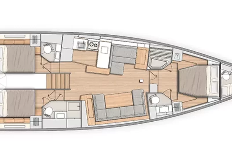 Beneteau Oceanis Yacht 54 vitorlás áttekintés design
