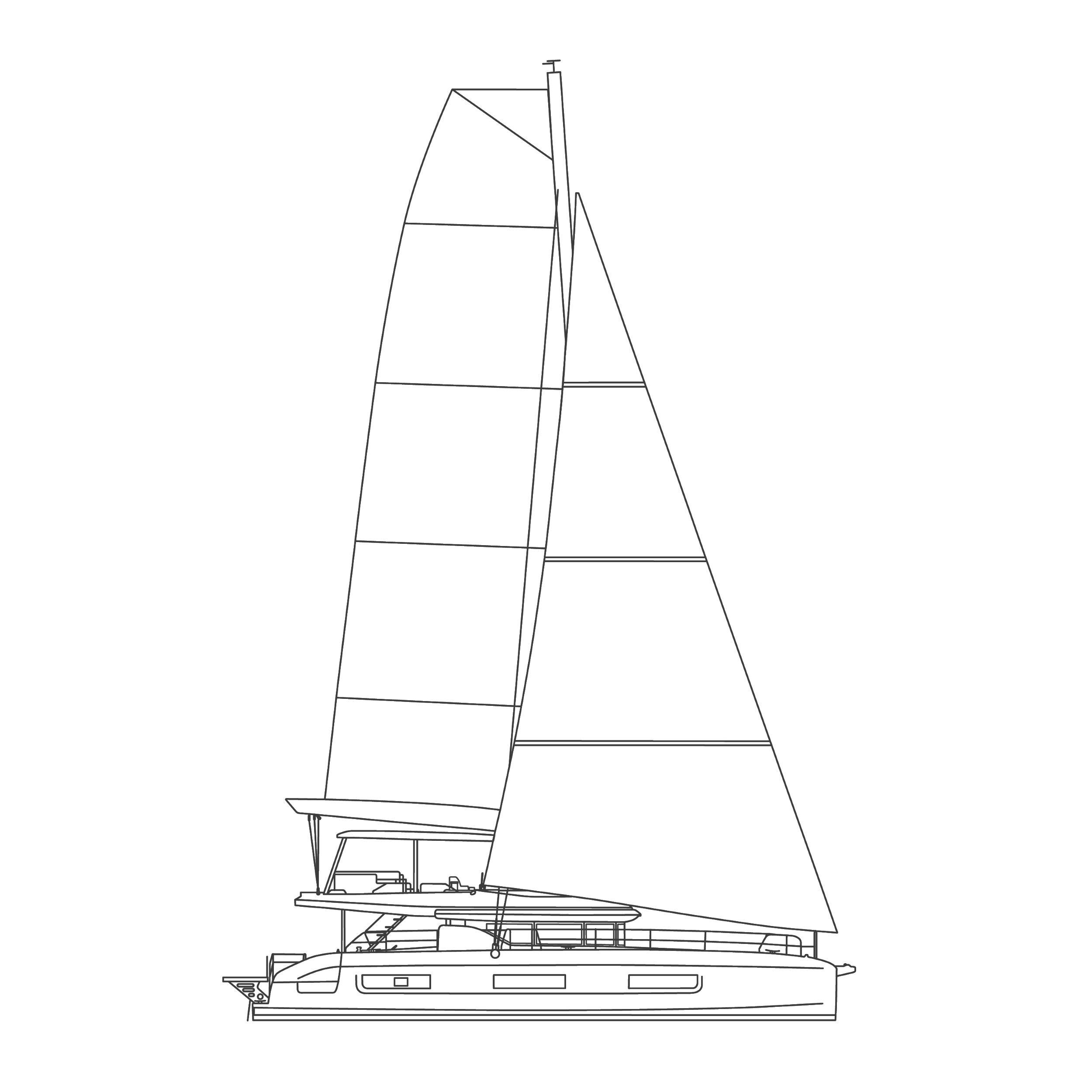 Přehledný design katamaránu Lagoon 60